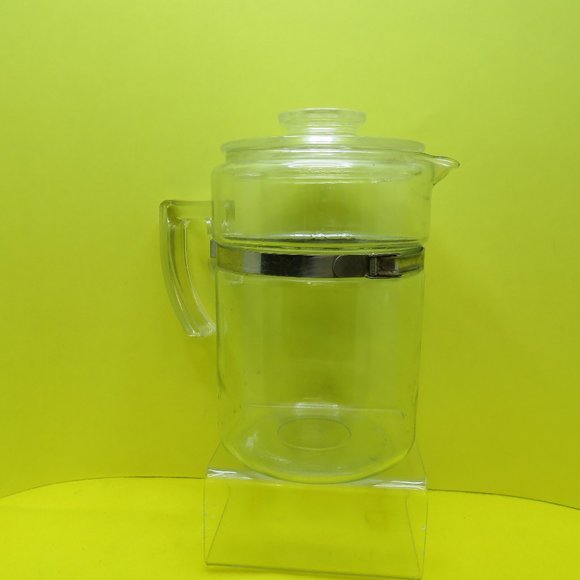 Pyrex Flameware Percolator Glass Coffee/Tea 9 Cup 7829.B w/Lid.